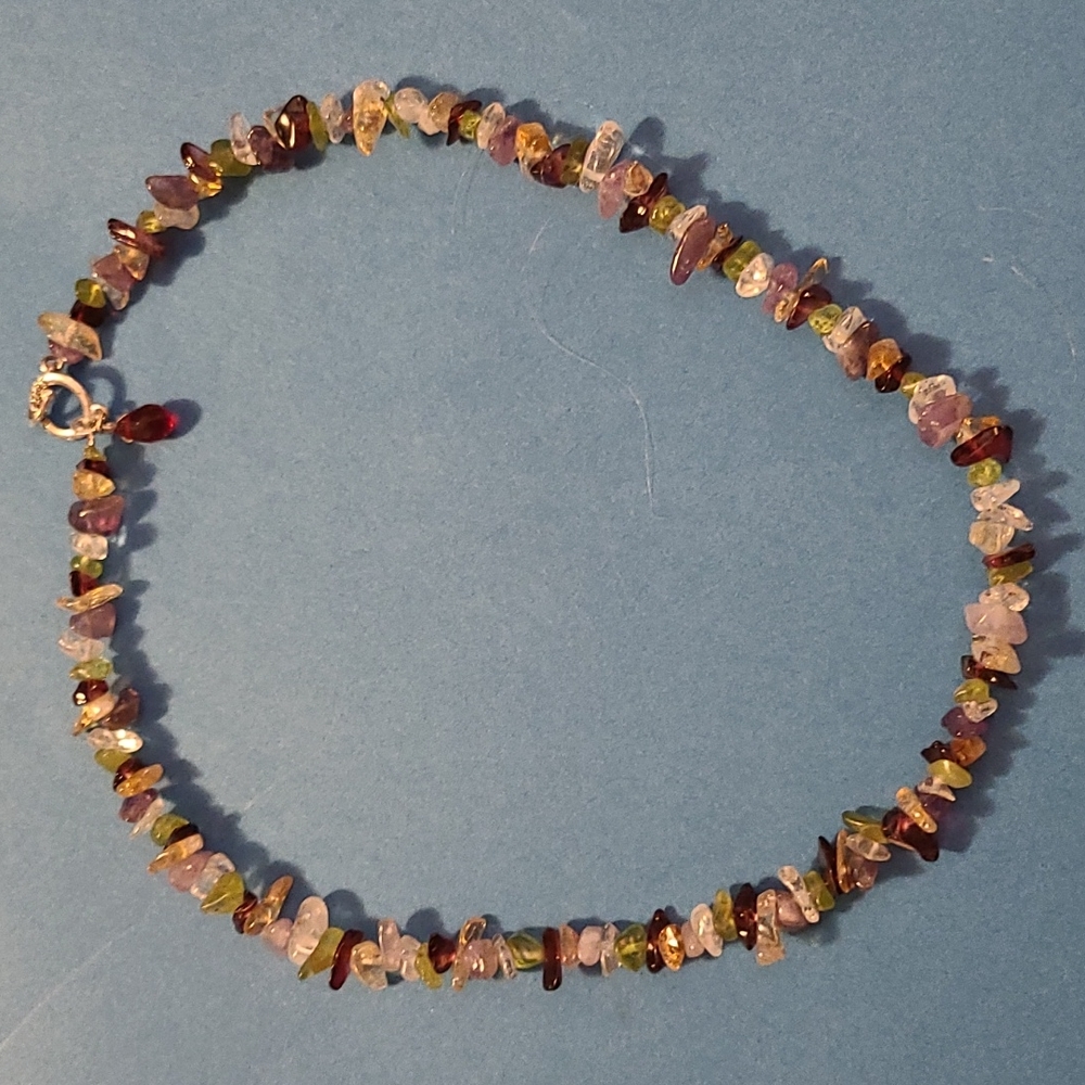 Raw stone necklace